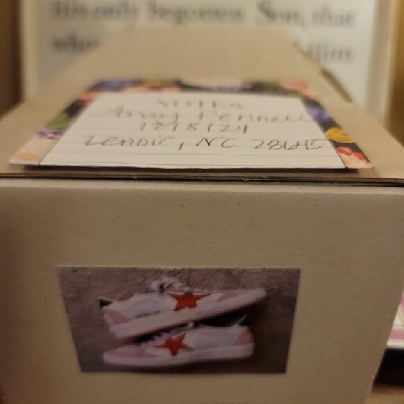 Golden Goose Ballstars Size 38 US 7.5-8 Pink Suede Red Star ⭐️ - Picture 4 of 10